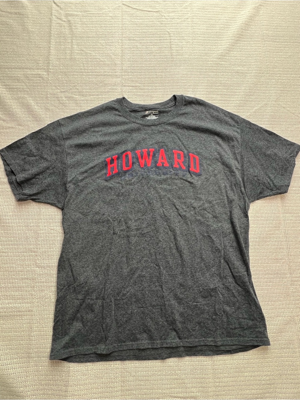 Champion Howard University Bison T Shirt Mens XL Gray HBCU College Graphic Tee